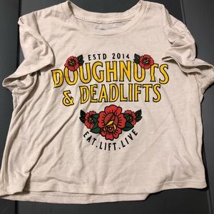 Doughnuts & Deadlifts Crop Top
